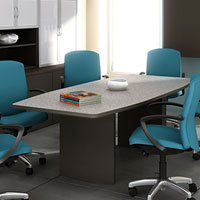 6ft - 18ft Modern Conference Table with optional Power and Data