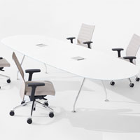 6ft - 14ft Glass Conference Table, Glass Boardroom Table for Office
