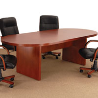 6 ft - 12 ft Conference Room Table, Cherry or Mahogany Wood