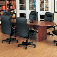 6ft - 12ft Contemporary Conference Table and Chairs Set