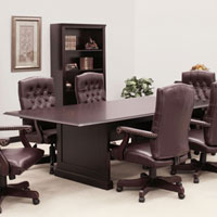 8ft - 10ft Traditional Conference Room Table, Boardroom Table