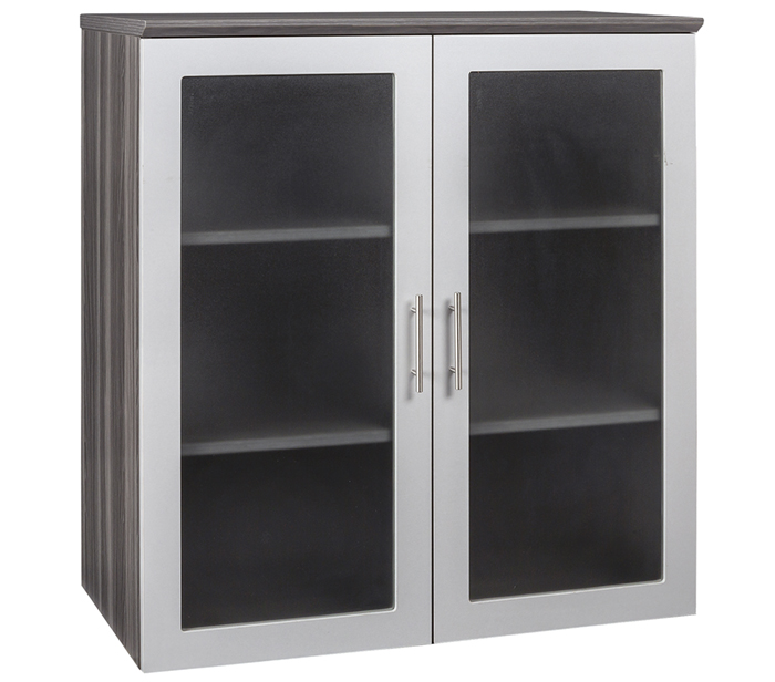 Modern Office Stackable Storage with Clear Glass Doors